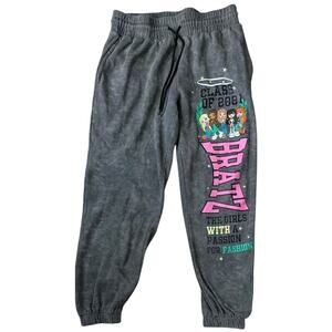Bratz Doll Sweat Pants Joggers Y2k Class Of 2001 Women M Gray Passion Fashion